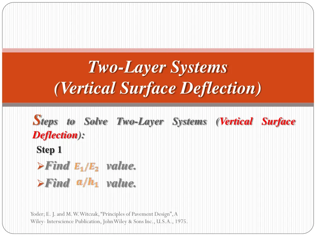 two layer systems vertical surface deflection 1