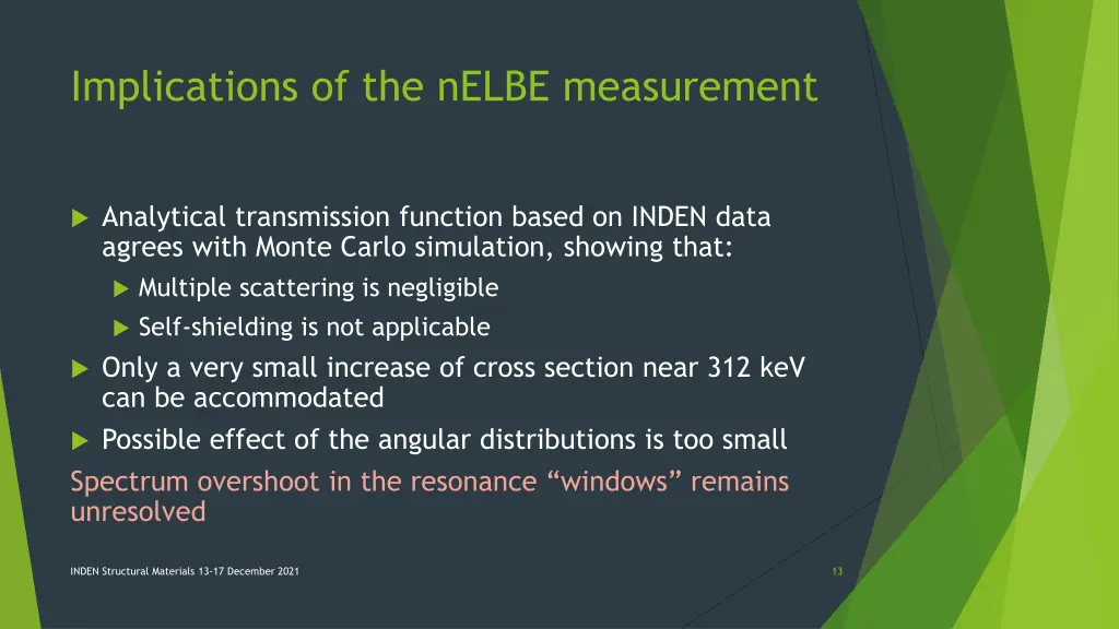 implications of the nelbe measurement