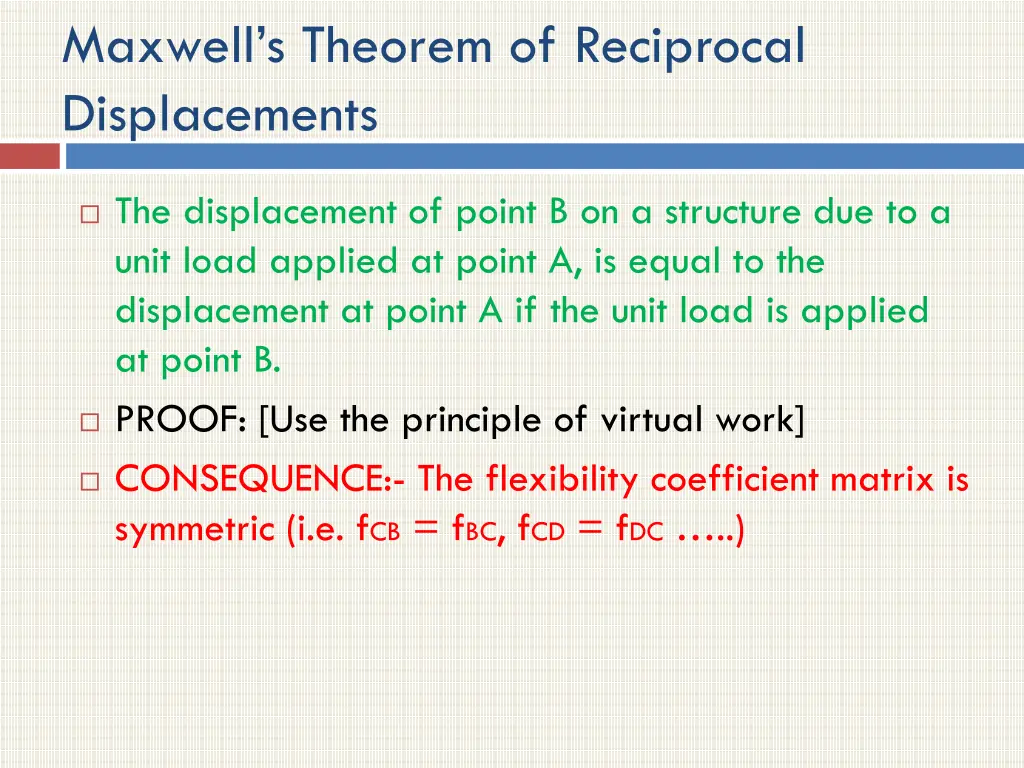 maxwell s theorem of reciprocal displacements