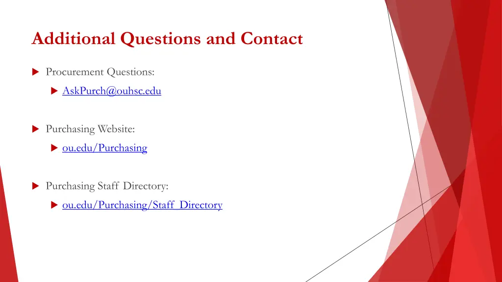 additional questions and contact