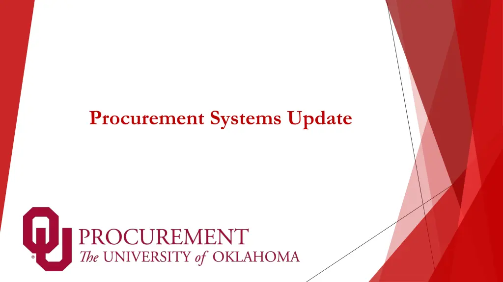 procurement systems update