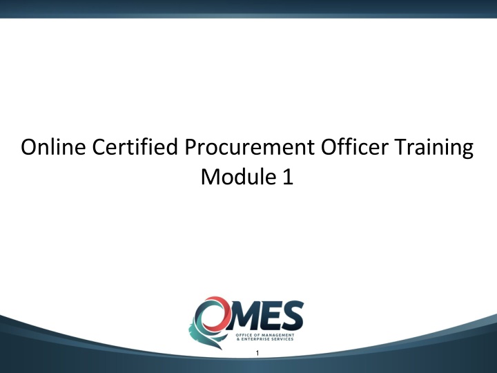 online certified procurement officer training