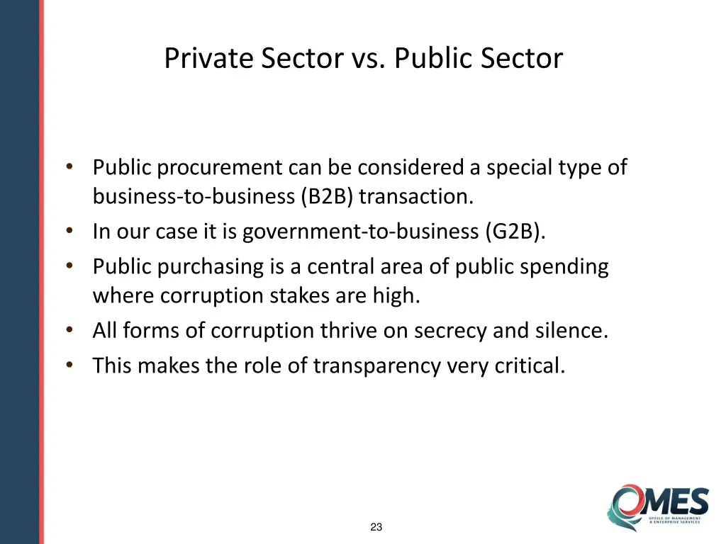 private sector vs public sector