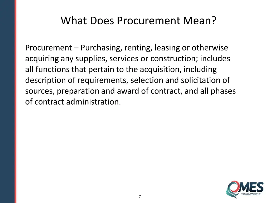 what does procurementmean