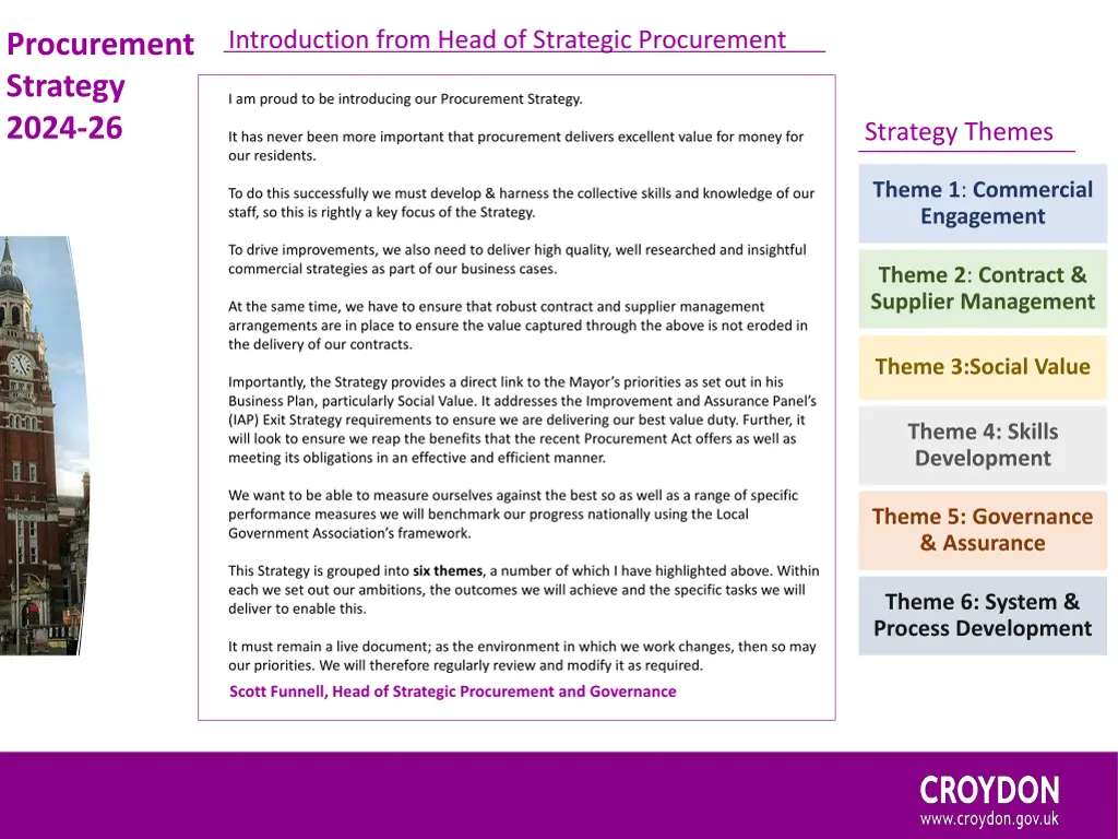 introduction from head of strategic procurement