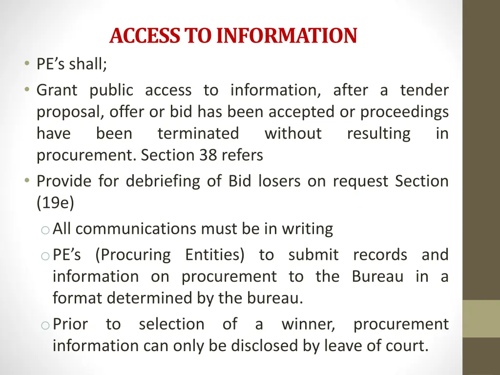 access to information