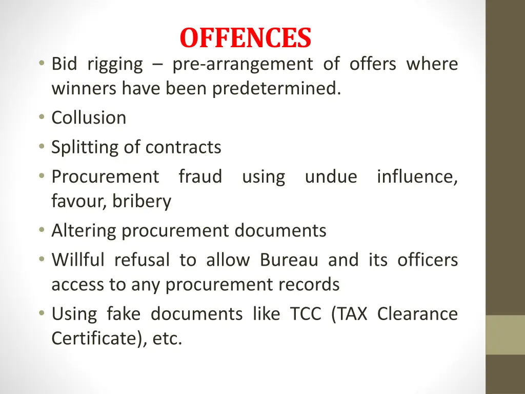 offences