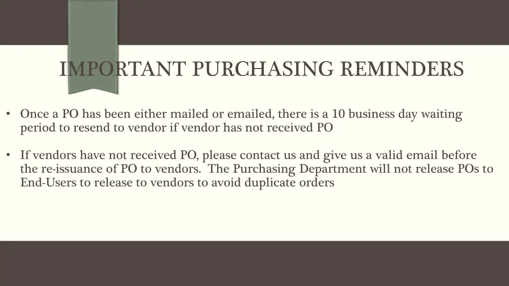 important purchasing reminders 1