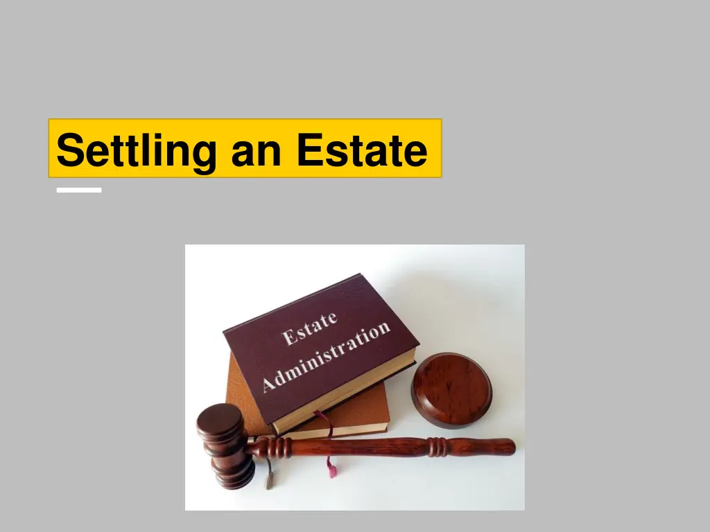 settling an estate