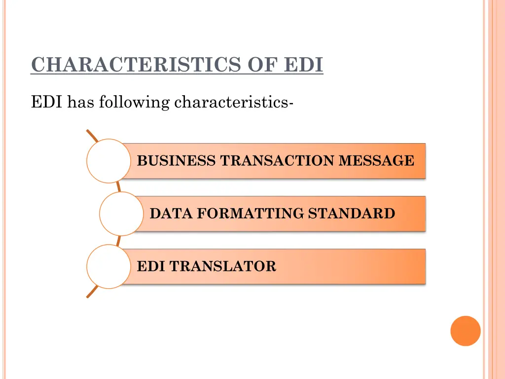 characteristics of edi