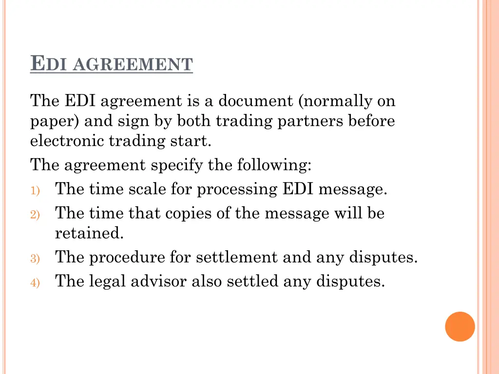 e di agreement
