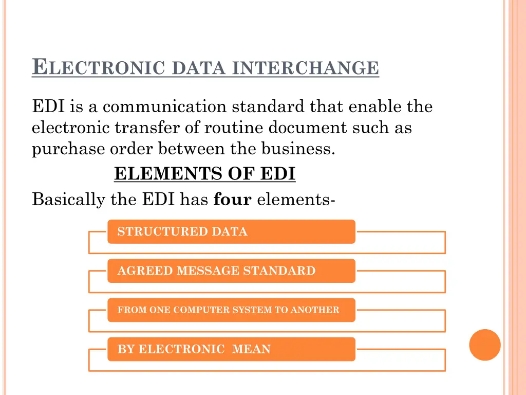 e lectronic data interchange