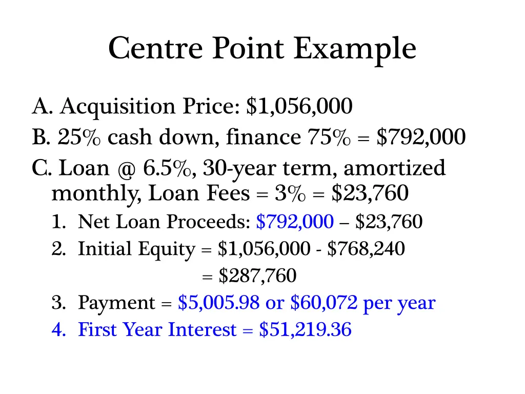 centre point example