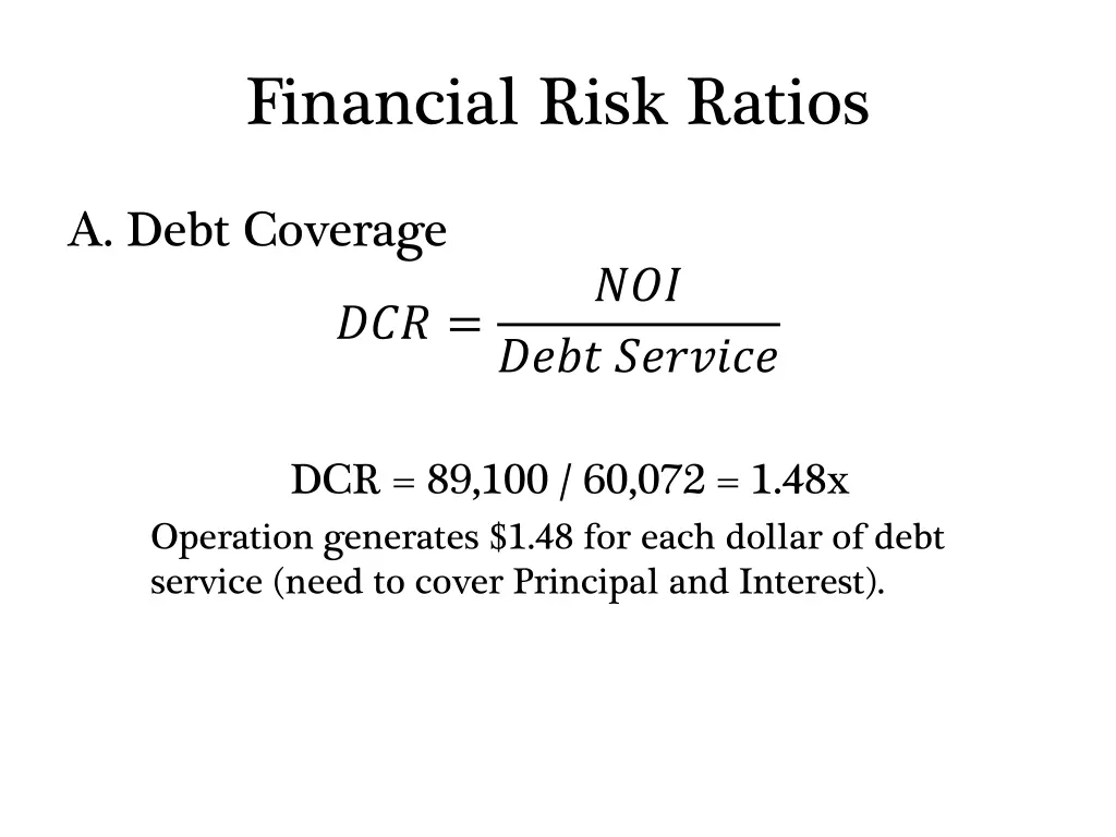 financial risk ratios