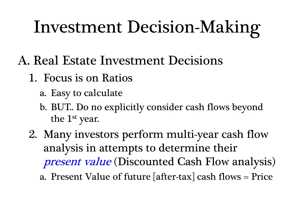investment decision making 2