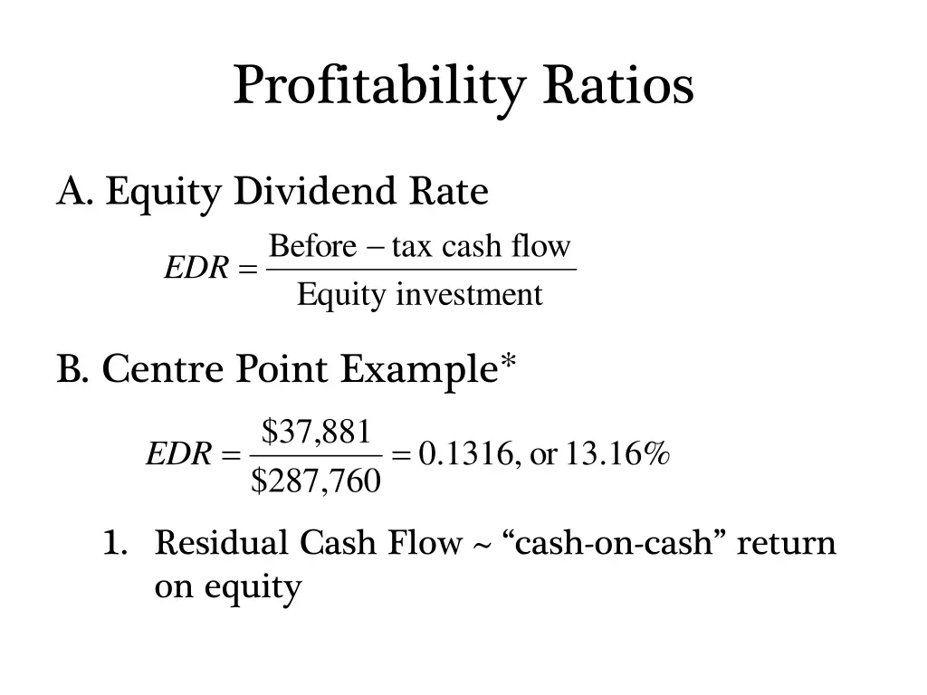 profitability ratios