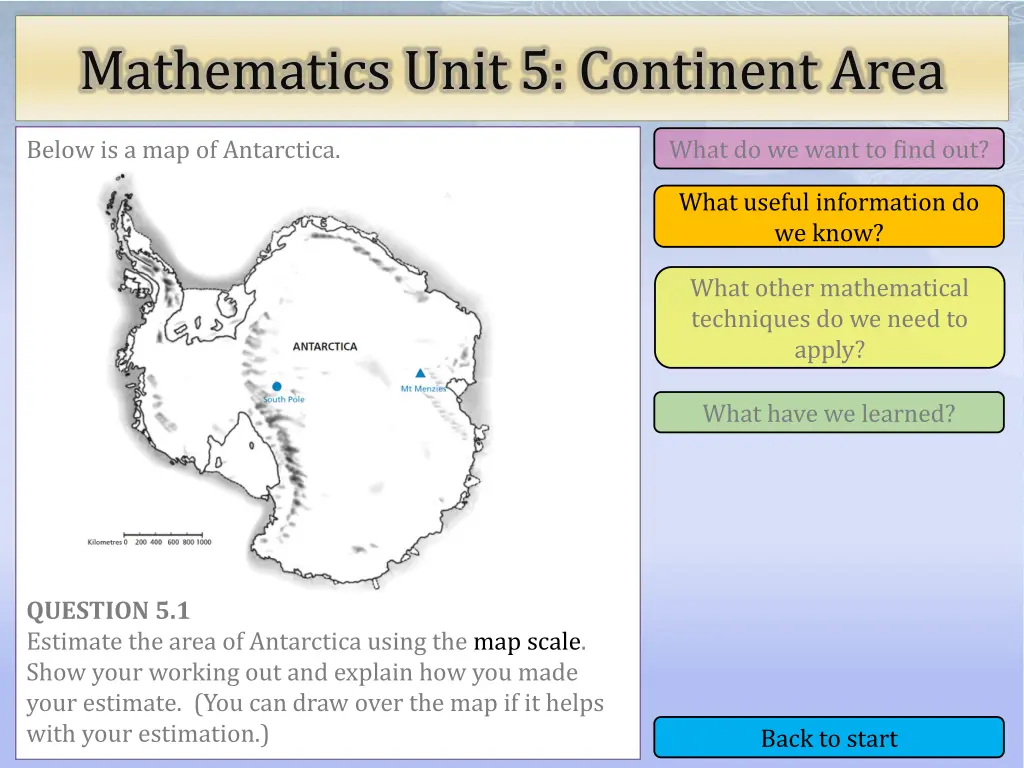 mathematics unit 5 continent area 2