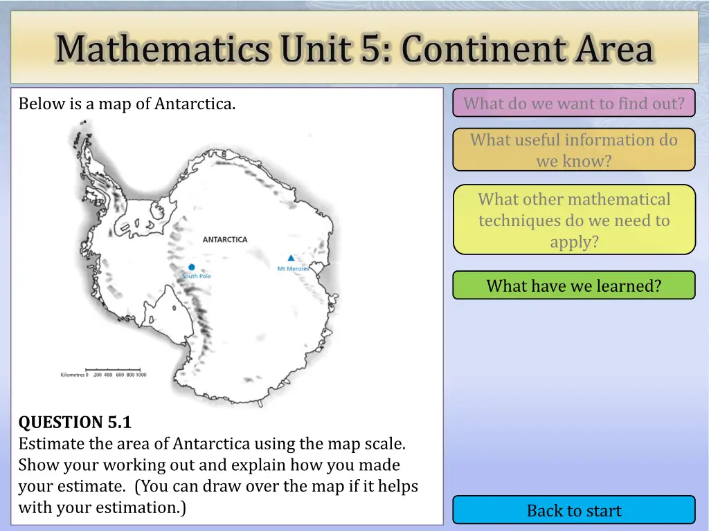 mathematics unit 5 continent area 4