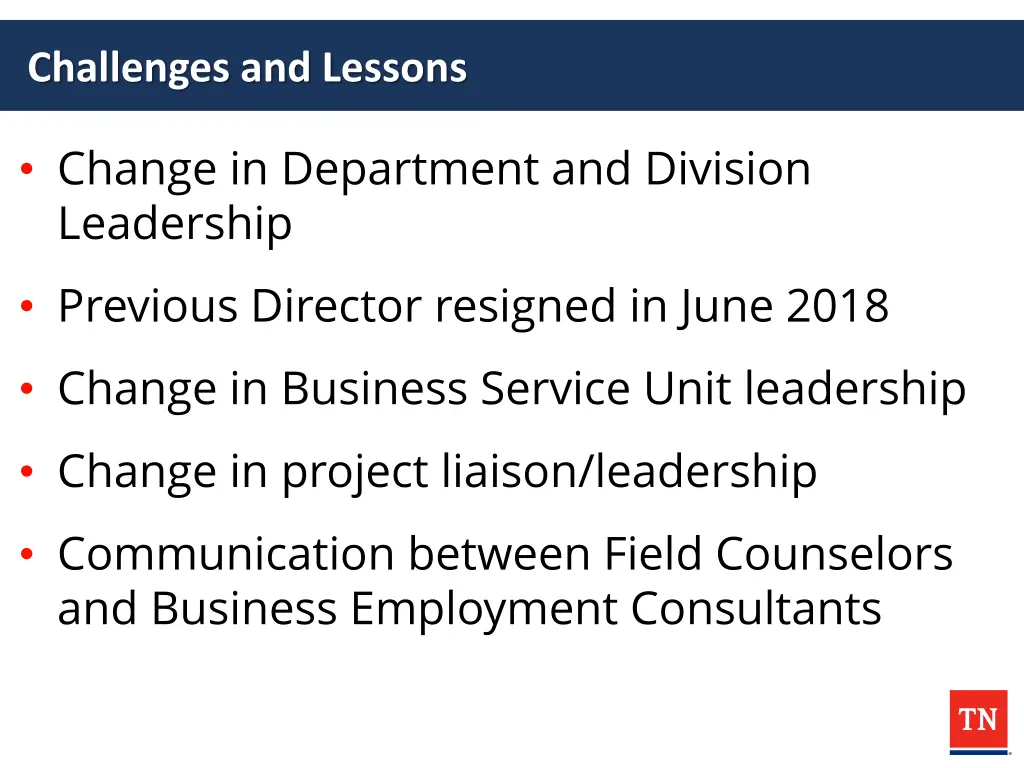 challenges and lessons