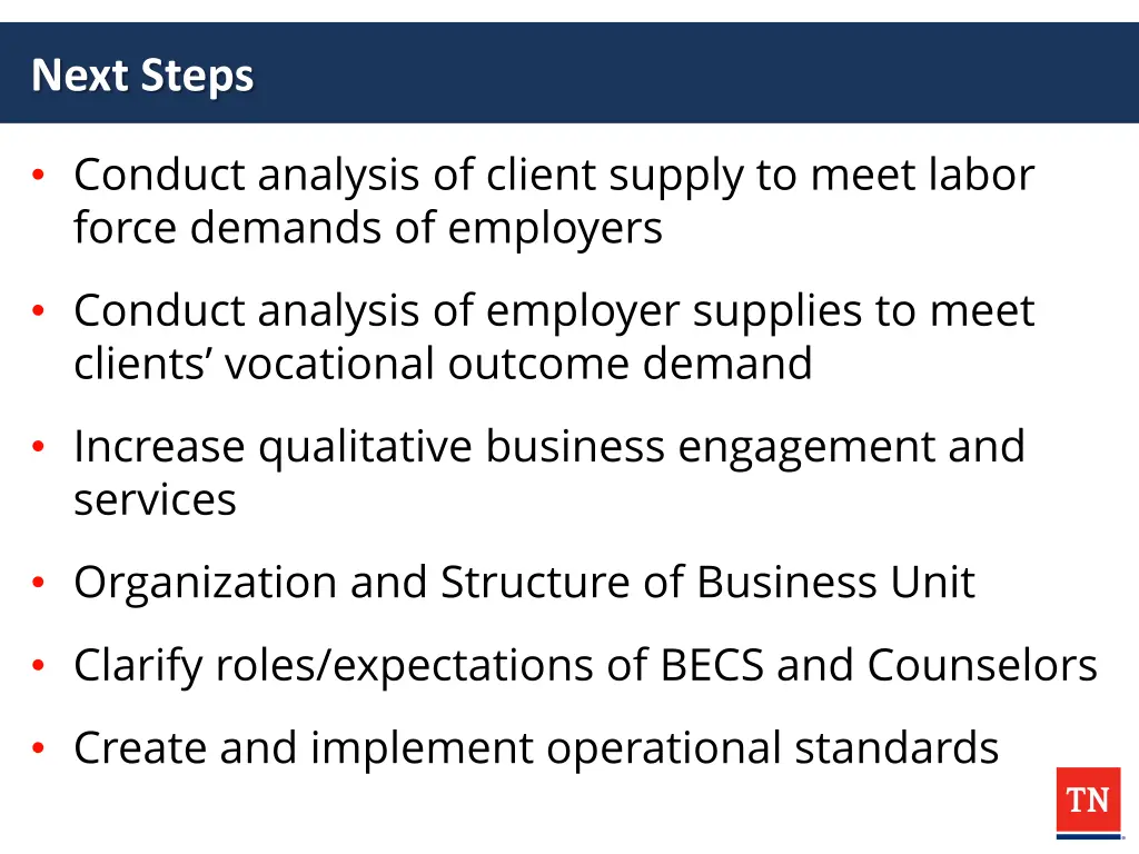 next steps
