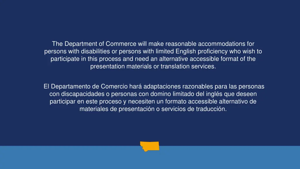 the department of commerce will make reasonable