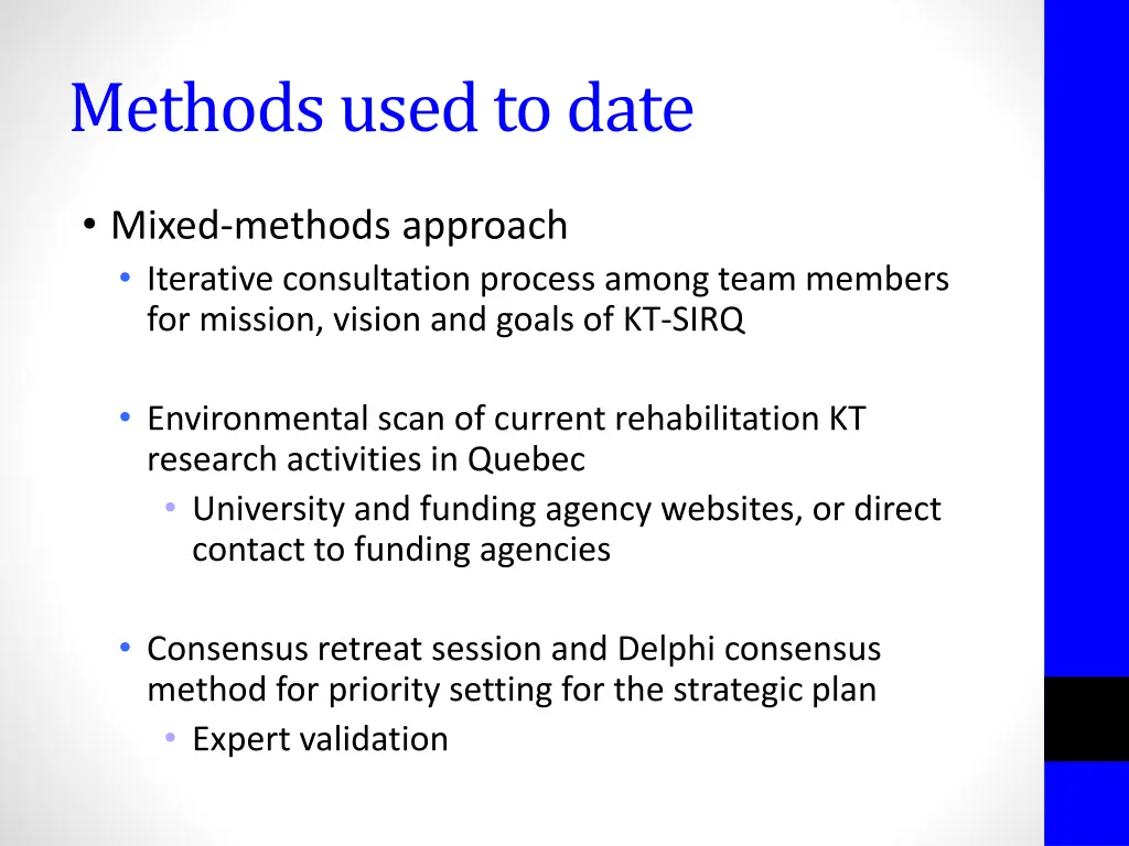 methods used to date