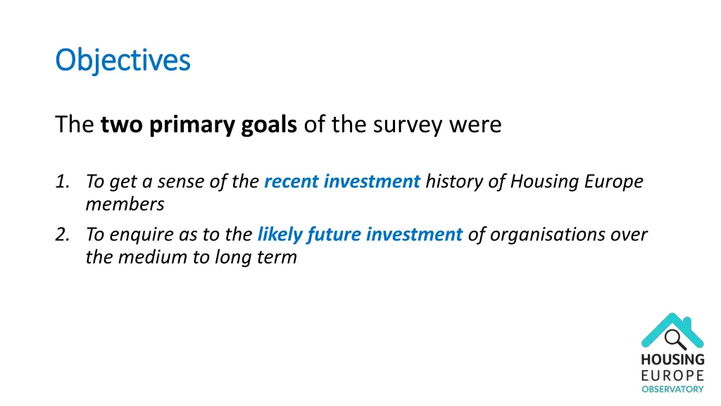 objectives objectives
