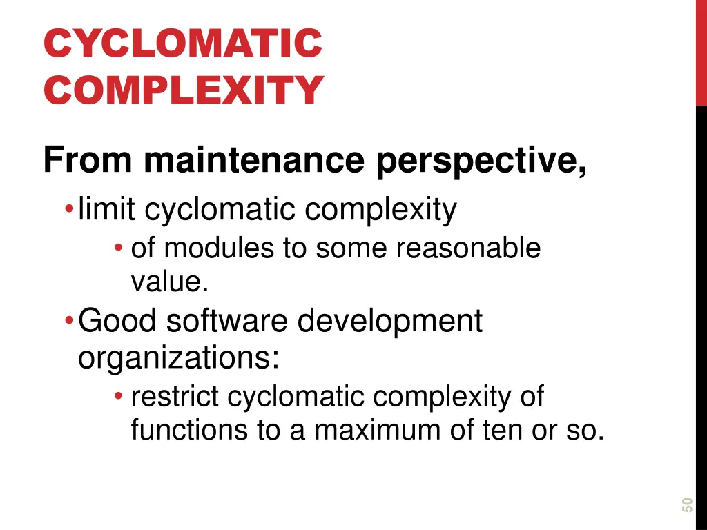 cyclomatic complexity 1