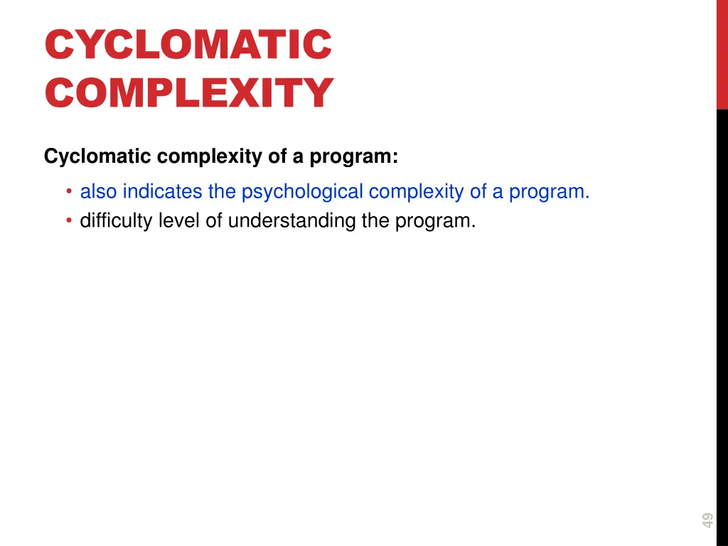 cyclomatic complexity