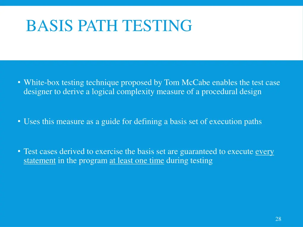 basis path testing