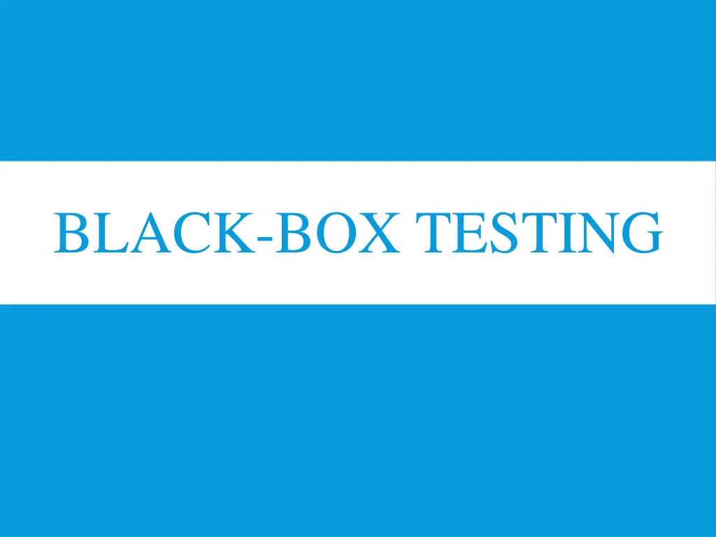 black box testing