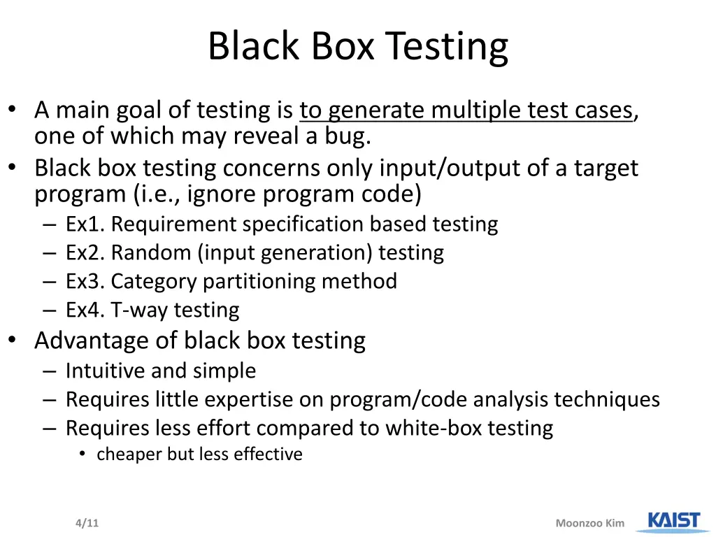 black box testing