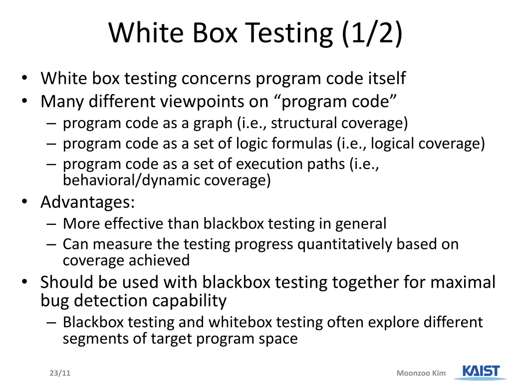 white box testing 1 2