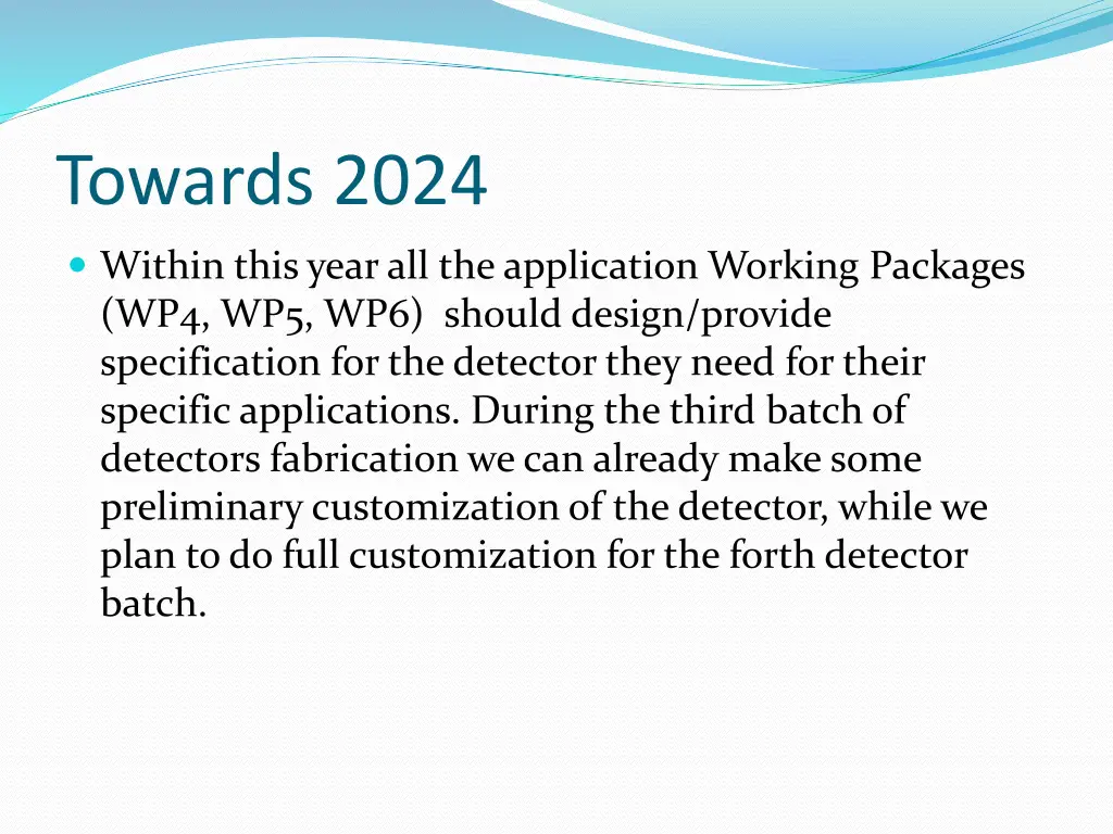 towards 2024