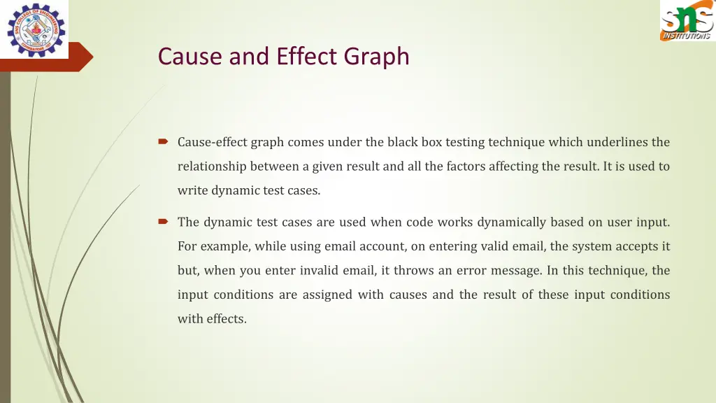 cause and effect graph