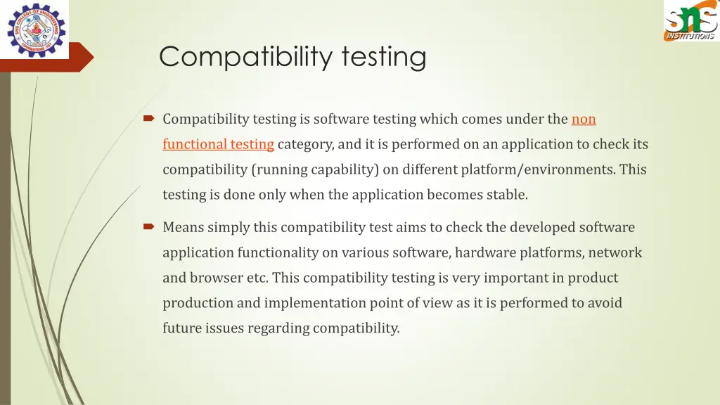 compatibility testing