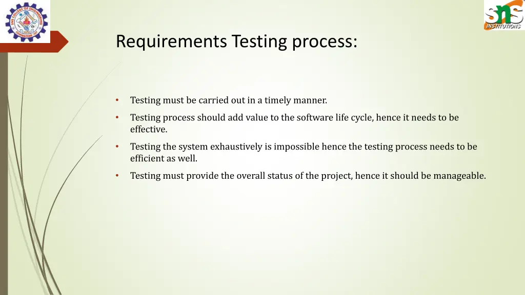 requirements testing process