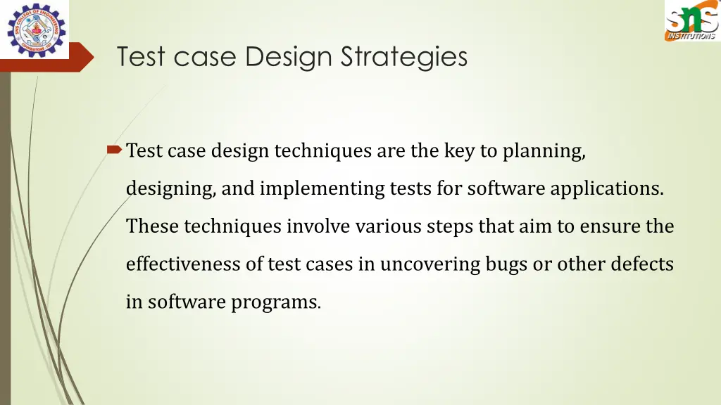 test case design strategies