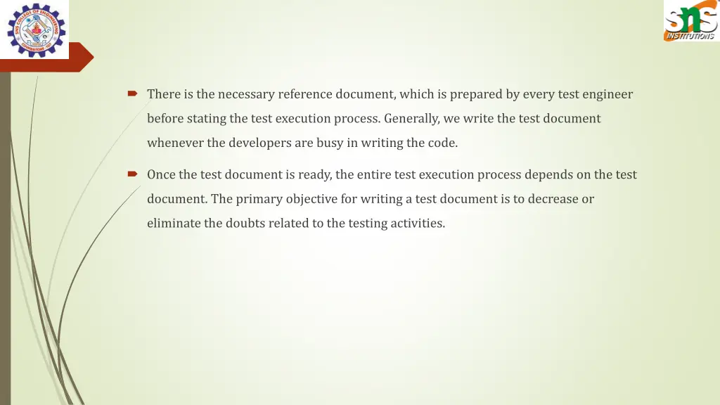 there is the necessary reference document which