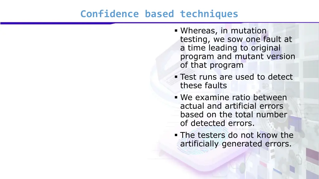 confidence based techniques 2