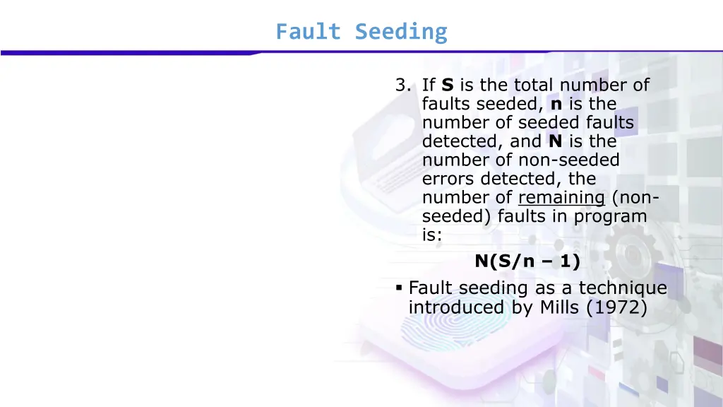 fault seeding 2