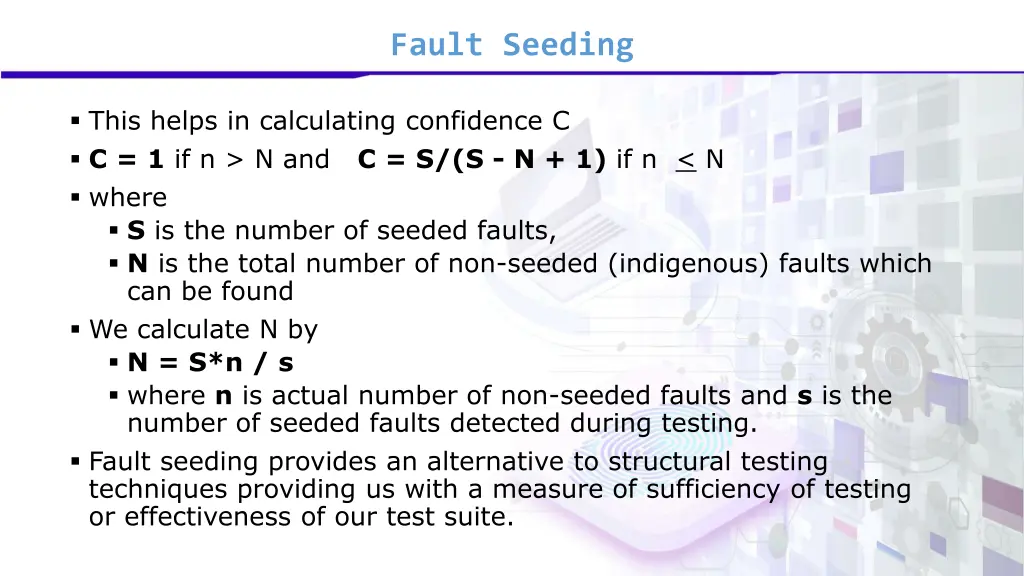 fault seeding 3