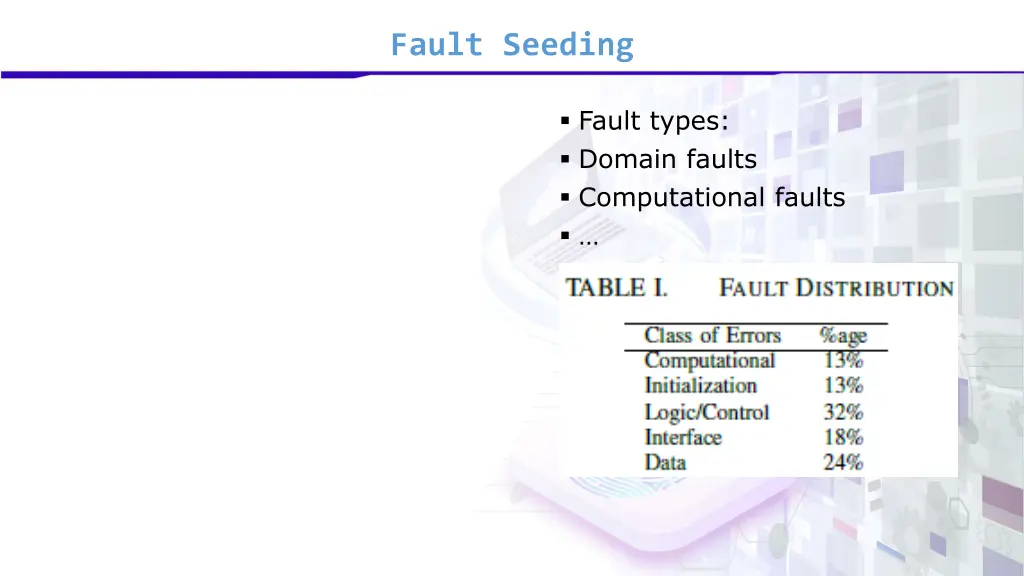 fault seeding 6