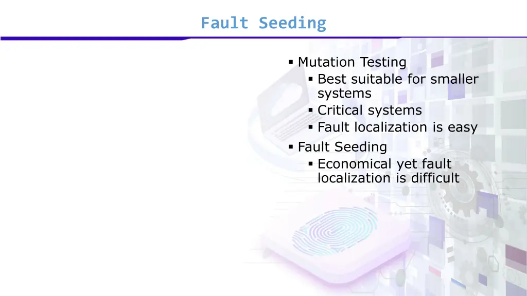 fault seeding 8