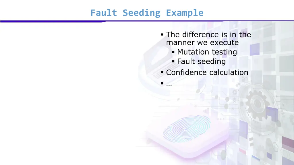 fault seeding example 2