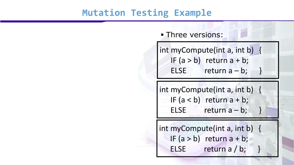 mutation testing example 1