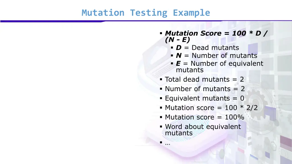 mutation testing example 3