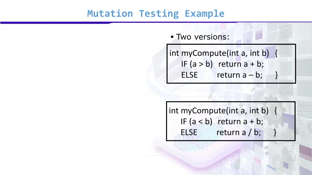 mutation testing example 4
