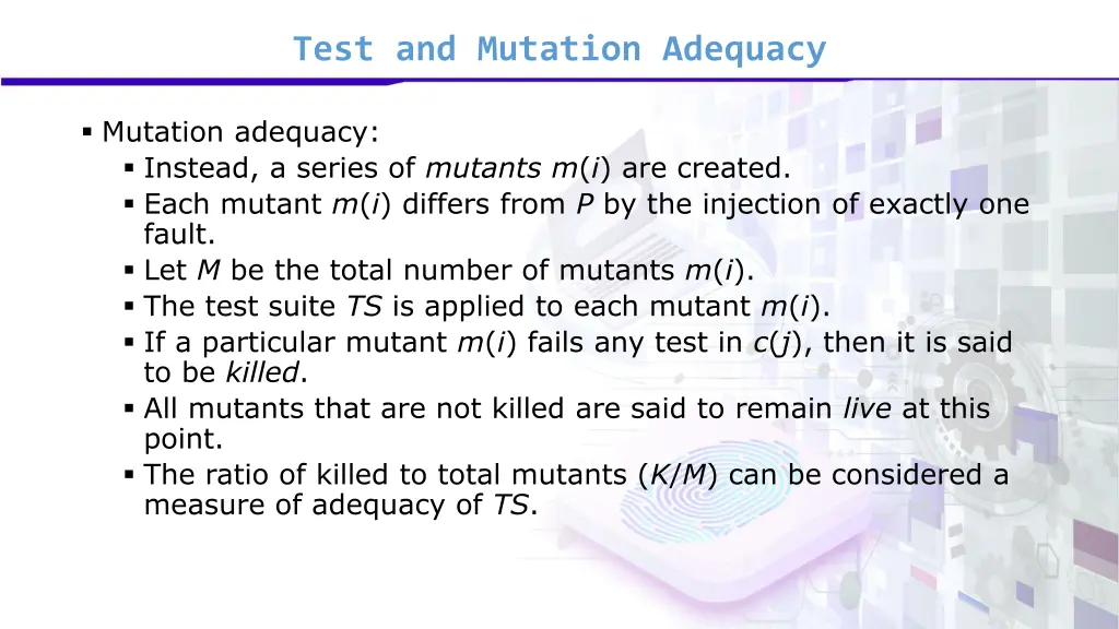 test and mutation adequacy 3