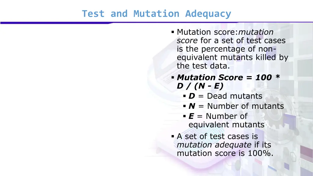 test and mutation adequacy 4